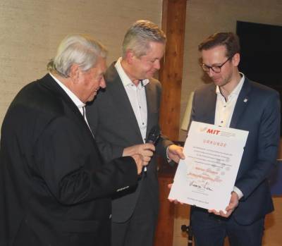 Werner Gutperle, Matthias Wilkes (Vorsitzender der MIT-Bergstrae), Dr. Stefan Griesheimer (stv. Vorsitzender der MIT-Bergstrae)