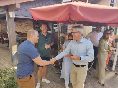 Landrat des Kreises Bergstraße, Christian Engelhardt und weitere Gäste.