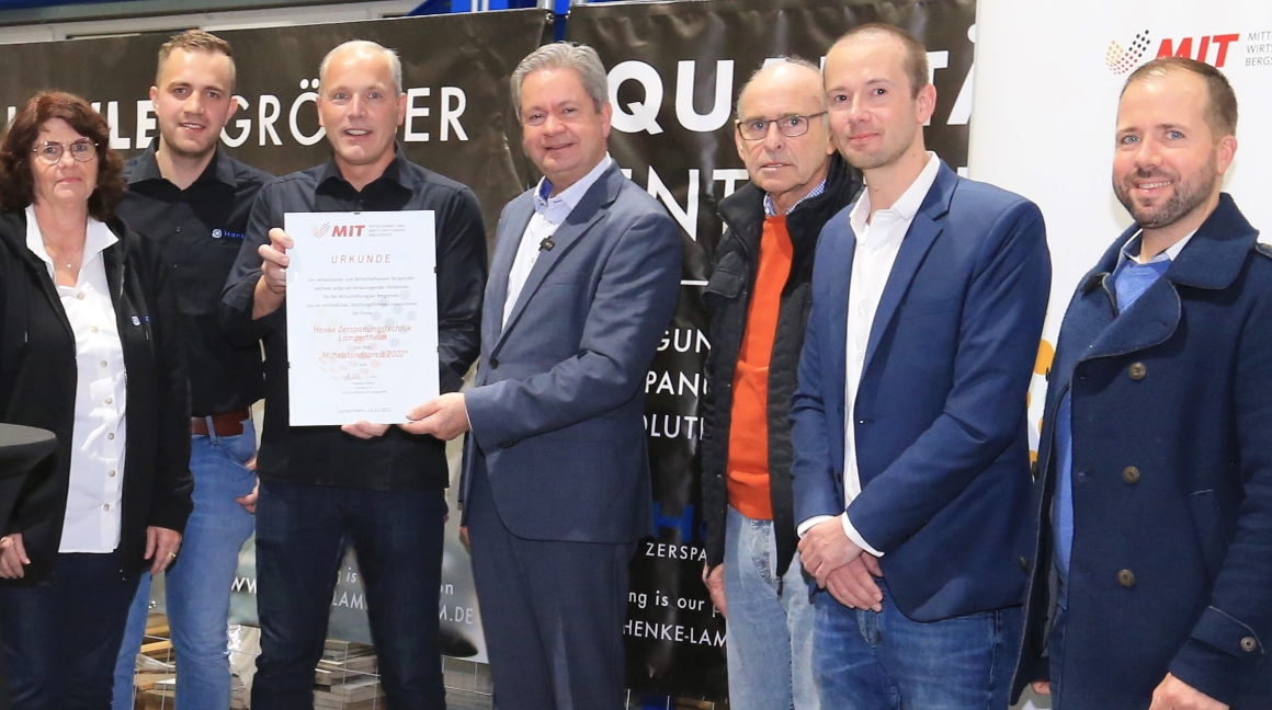 Firma Henke Zerspanungstechnik erhlt den Mittelstandspreis 2022